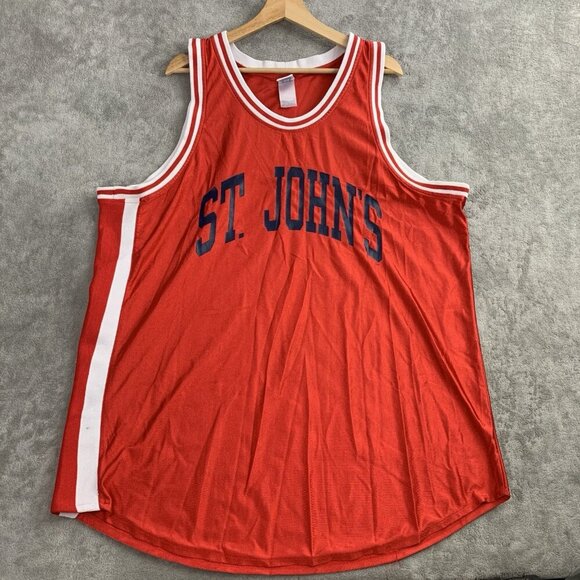 Vintage Russell Athletic Jersey Mens XXL St. John's University Basketball Red - Picture 1 of 9